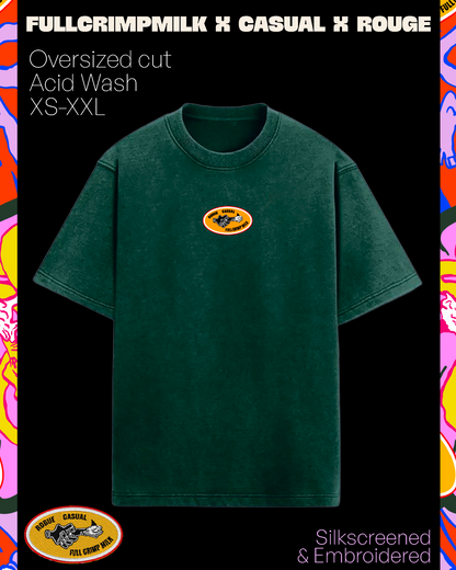 Full Crimp Milk x Casual.sg x Rogue" Tee - Oversized Fit Tee